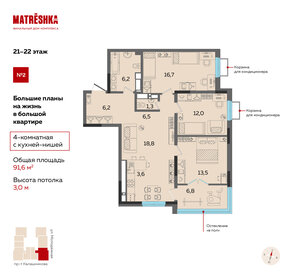 125 м², 4-комнатная квартира 12 000 000 ₽ - изображение 39