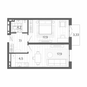 53,1 м², 2-комнатная квартира 9 164 000 ₽ - изображение 3