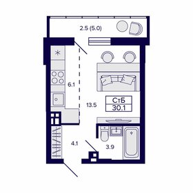 30,9 м², квартира-студия 4 670 000 ₽ - изображение 39