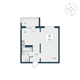 40,9 м², 1-комнатная квартира 4 350 000 ₽ - изображение 54