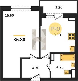 Квартира 36,8 м², 1-комнатная - изображение 1