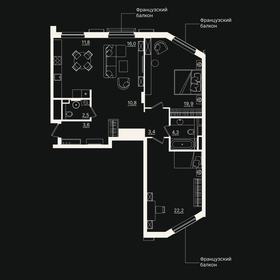 Квартира 94,4 м², 3-комнатная - изображение 1