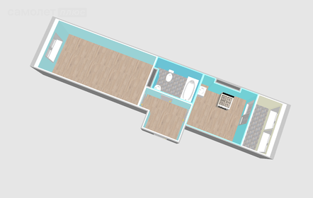 Квартира 35,3 м², 1-комнатная - изображение 3