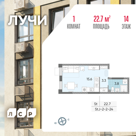 Квартира 22,7 м², студия - изображение 1