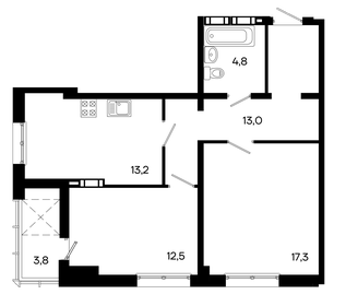 46,7 м², 2-комнатная квартира 7 900 000 ₽ - изображение 63