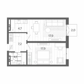 59,2 м², 3-комнатная квартира 4 550 000 ₽ - изображение 73