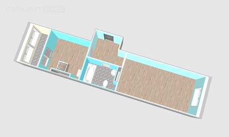 Квартира 35,3 м², 1-комнатная - изображение 2