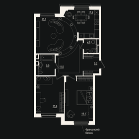 Квартира 92,8 м², 3-комнатная - изображение 1