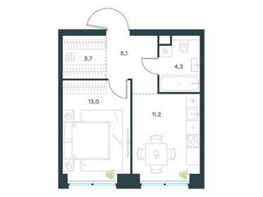 35,7 м², 1-комнатная квартира 14 200 000 ₽ - изображение 77