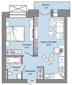 49,2 м², 1-комнатная квартира 4 999 000 ₽ - изображение 137