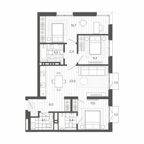 82,8 м², 4-комнатная квартира 12 312 000 ₽ - изображение 10