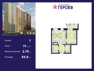 36,2 м², 1-комнатная квартира 6 606 500 ₽ - изображение 34