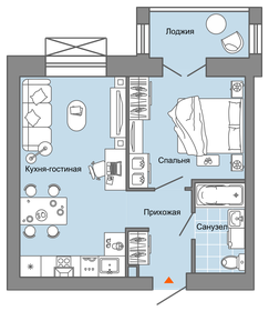 Квартира 41 м², 2-комнатная - изображение 1