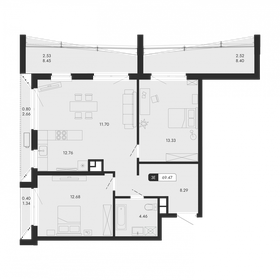 69,4 м², 3-комнатная квартира 18 517 920 ₽ - изображение 3