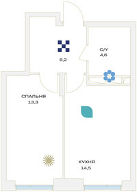 37,7 м², 1-комнатная квартира 10 403 390 ₽ - изображение 76