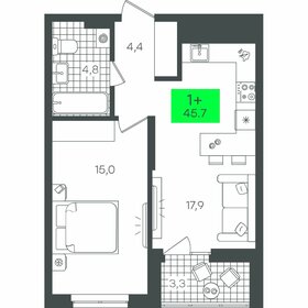 45 м², 1-комнатная квартира 5 000 000 ₽ - изображение 52