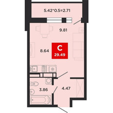 Квартира 33 м², студия - изображение 4