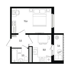 31,3 м², 1-комнатная квартира 4 507 200 ₽ - изображение 9