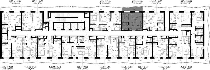 40,7 м², 1-комнатная квартира 18 459 664 ₽ - изображение 7