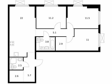 72,3 м², 3-комнатная квартира 17 500 000 ₽ - изображение 72