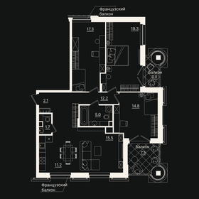 Квартира 110 м², 3-комнатная - изображение 1