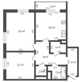 Квартира 65,5 м², 2-комнатная - изображение 2