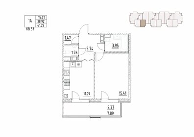 41 м², 1-комнатная квартира 6 552 000 ₽ - изображение 107