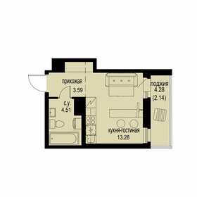 23,5 м², квартира-студия 3 810 240 ₽ - изображение 1