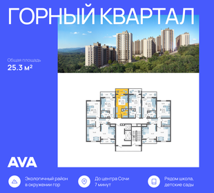 Квартира 25,3 м², студия - изображение 1