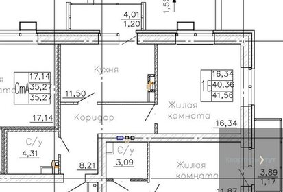 41,5 м², 1-комнатная квартира 5 678 321 ₽ - изображение 1