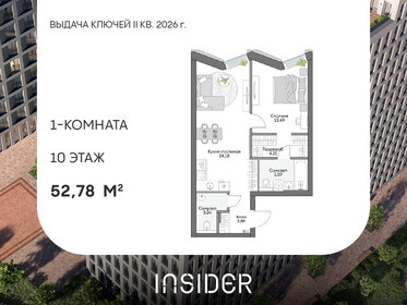 Квартира 52,8 м², 1-комнатные - изображение 1
