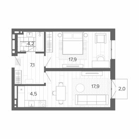 52,4 м², 2-комнатная квартира 8 400 000 ₽ - изображение 13