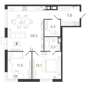 82 м², 2-комнатная квартира 22 000 000 ₽ - изображение 81
