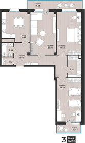 Квартира 102,9 м², студия - изображение 1