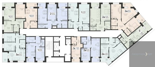 55,9 м², 2-комнатная квартира 6 373 740 ₽ - изображение 9