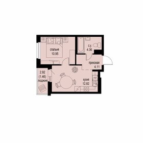 33,7 м², 1-комнатная квартира 4 400 000 ₽ - изображение 1