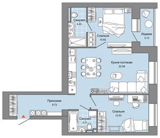 71,4 м², 3-комнатная квартира 4 300 000 ₽ - изображение 35