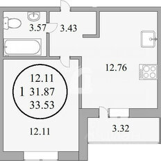 Квартира 33,3 м², 1-комнатная - изображение 1