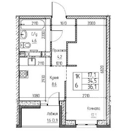 40,3 м², 2-комнатная квартира 5 900 000 ₽ - изображение 29