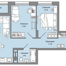 Квартира 67 м², 3-комнатная - изображение 2