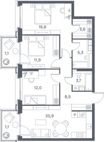 75 м², 3-комнатная квартира 38 000 000 ₽ - изображение 34