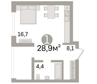 Квартира 28,9 м², студия - изображение 1