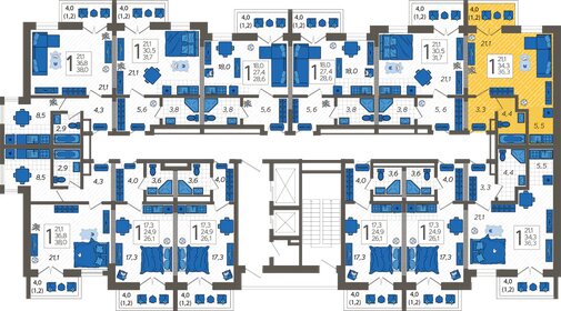 36,3 м², квартира-студия 13 594 350 ₽ - изображение 7