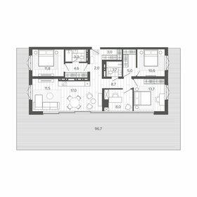 Квартира 131,9 м², 5-комнатная - изображение 1