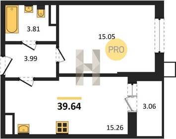 Квартира 39,6 м², 1-комнатная - изображение 1