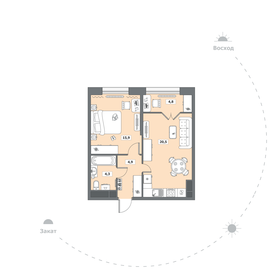 48,4 м², 2-комнатная квартира 4 650 000 ₽ - изображение 117