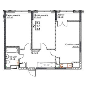78,5 м², 3-комнатная квартира 15 700 000 ₽ - изображение 45