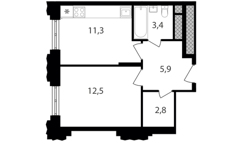 23,4 м², апартаменты-студия 8 117 460 ₽ - изображение 34