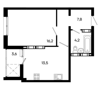 45,5 м², 1-комнатная квартира 7 507 500 ₽ - изображение 17