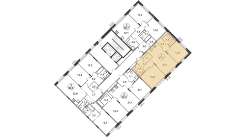 76,9 м², 2-комнатная квартира 17 209 536 ₽ - изображение 41